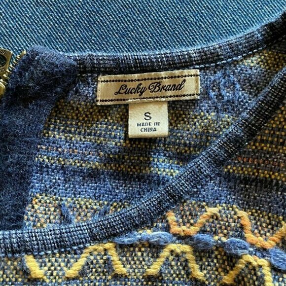 LUCKY Brand Women's Denim Fray Blouse Size Small - Picture 7 of 7